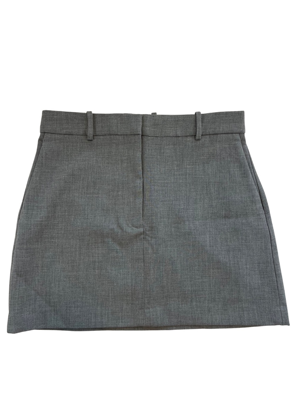 Babaton Gray Tailored Mini Skirt